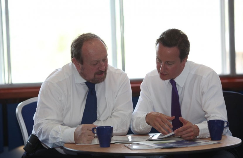 Don Collier working with David Cameron