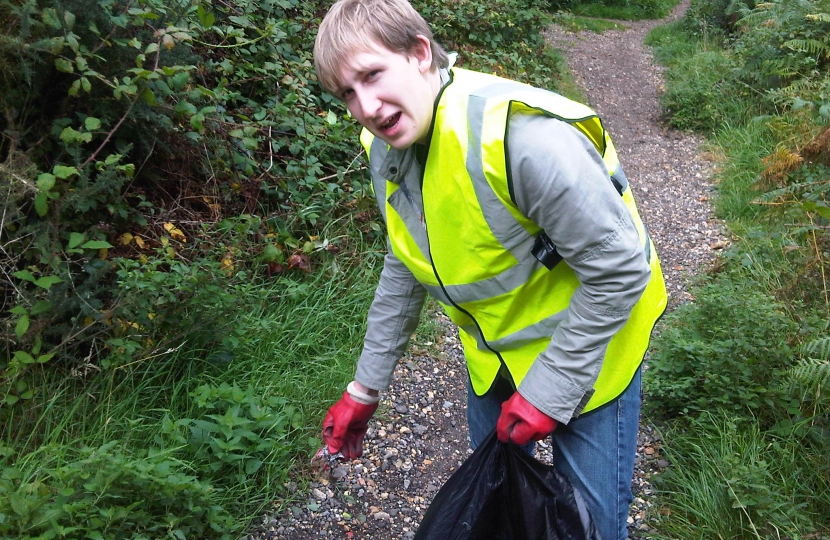 Cllr Patrick Edwards gets his hands dirty for local residents